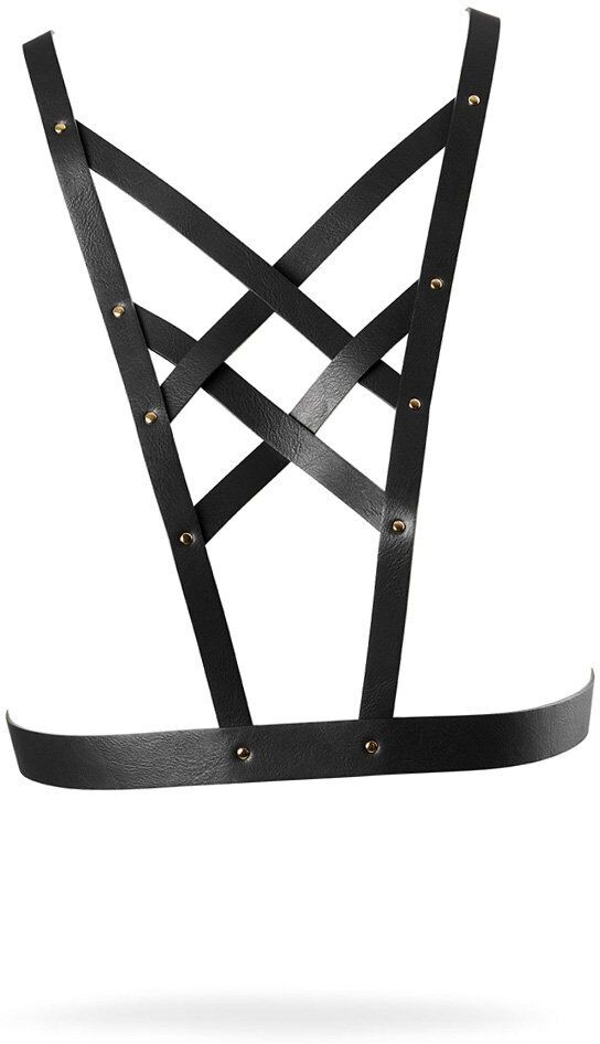 Bijoux Indiscrets Maze Net Cleavage Harness Black