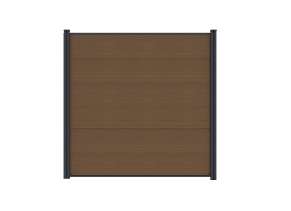 TETZNERJENT MAX-XL WPC-Steckzaun, teak 175 x 172 cm 16878524