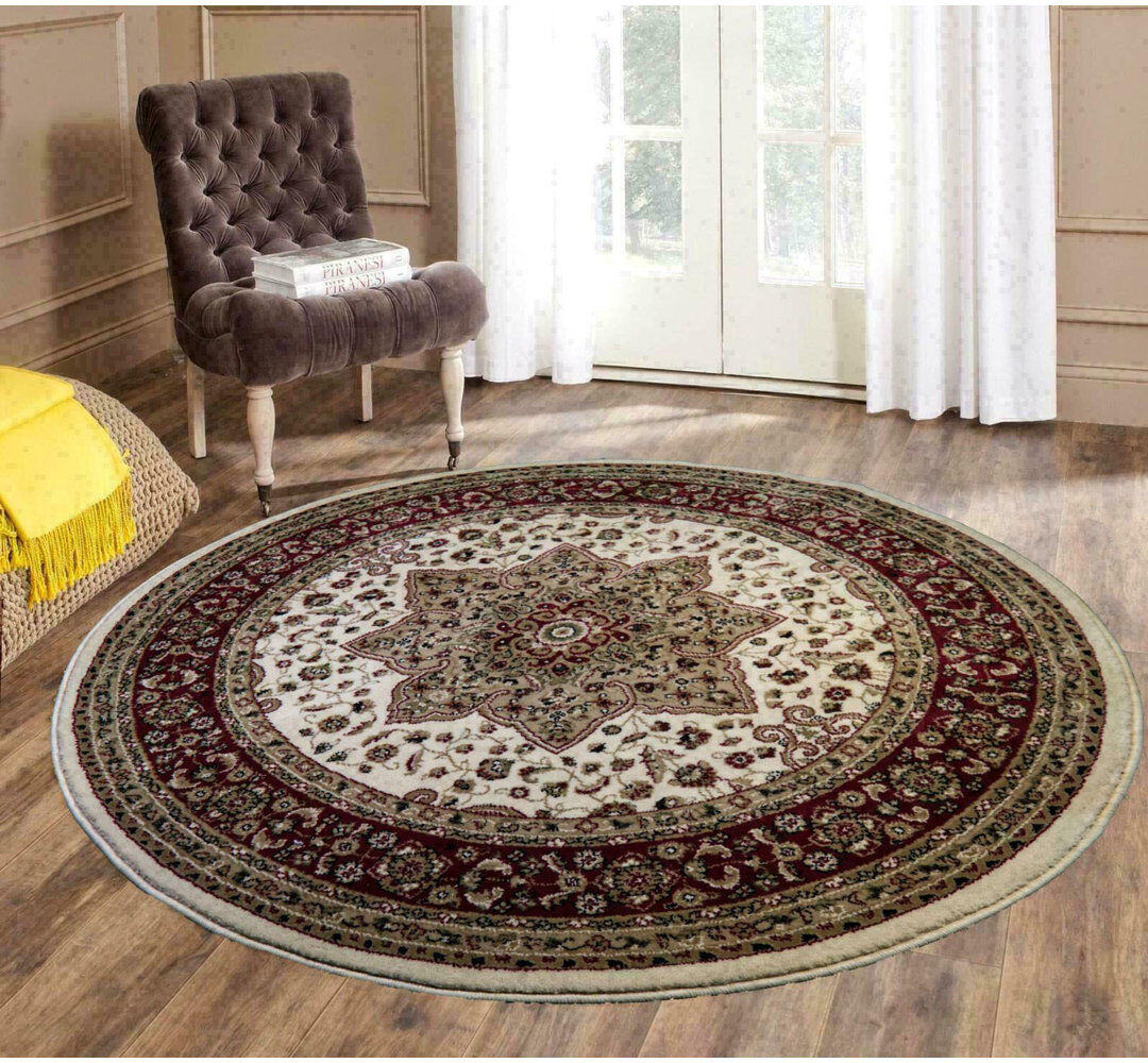 Ophelia & Co. Gillett Oriental Berber Area Rug Round 120cm