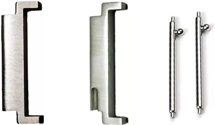 INF Silbernes Uhrenarmband-Verbindungsstück 18 mm auf 20 mm mit Federstegen