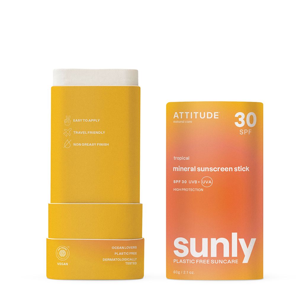 Attitude Sunly Tropical Zonnecreme Zonder Parfum Spf30 60 g Sonnenschutzcreme