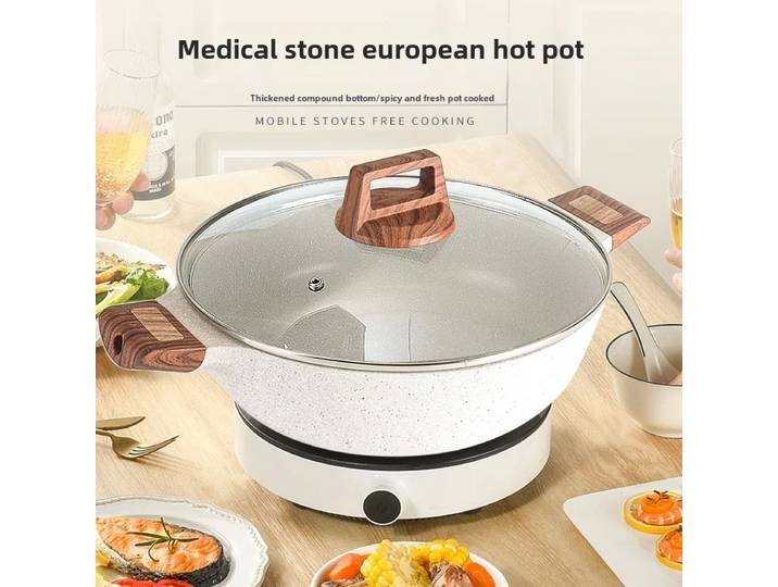 Cuisinière à induction électrique domestique, marmite en céramique, adaptée aux poêles antiadhésives, grande capacité commerciale
