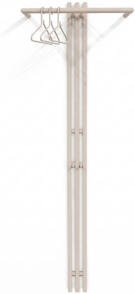 Pharao24.de Wandgarderobe Garderobe in Taupe aus Metall
