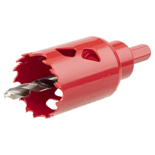Wolfcraft Bi-Metalen Gatenzaag voor Hout, Metaal en Kunststof, 40 mm, Rood