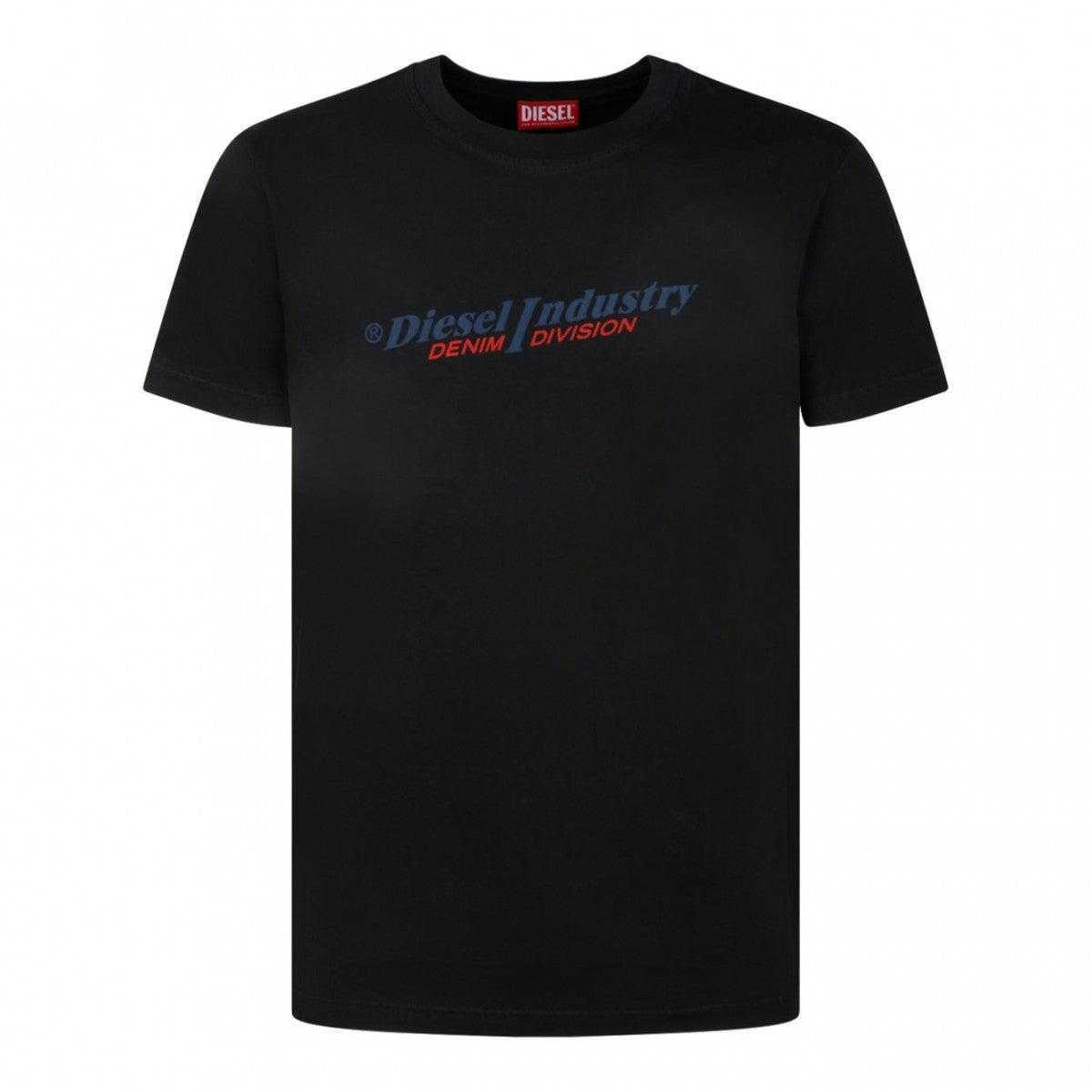 Diesel Unisex Erwachsenen Branchen Denim Division Logo T-Shirt (Schwarz)