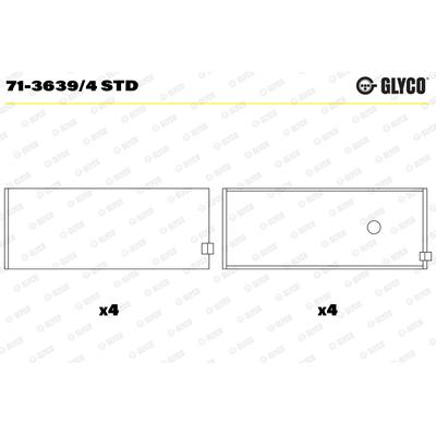 GLYCO Pleuellager 71-3639/4 STD für Opel