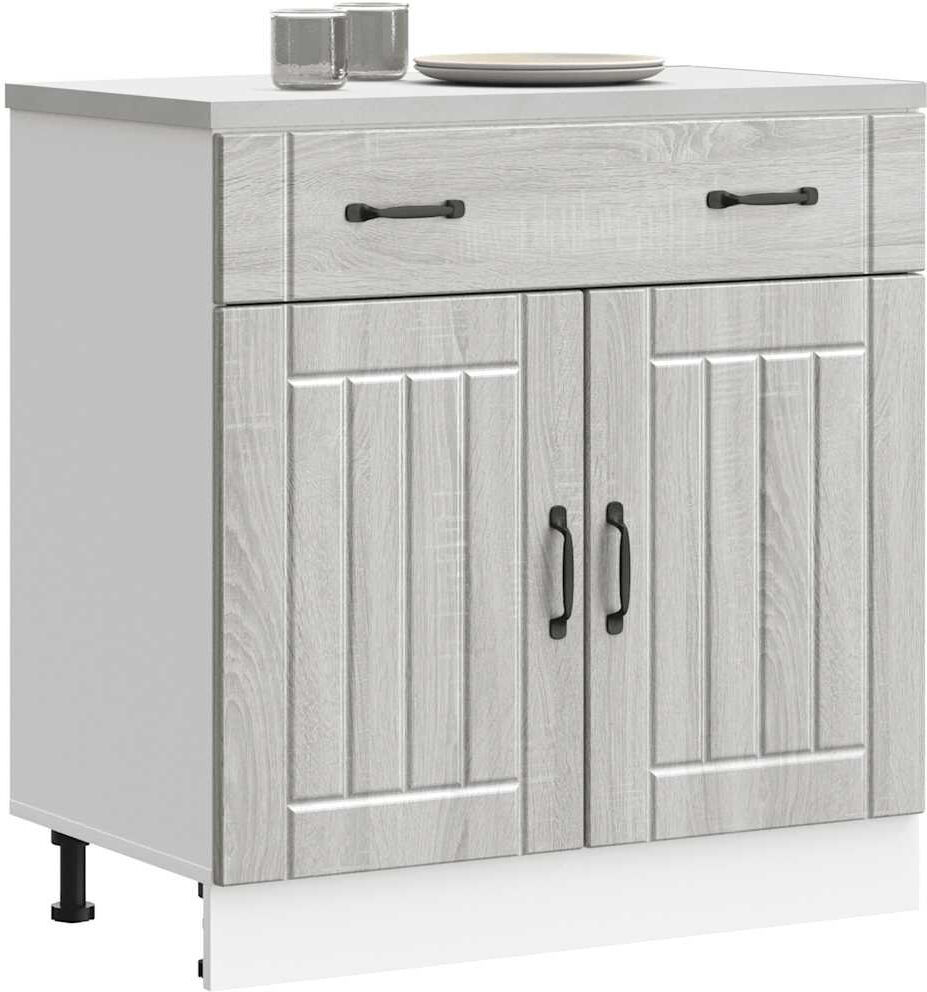 17 Stories Kitchen Base Cabinet Lucca Engineered Wood 80cm W X 81.5cm H X 46cm D