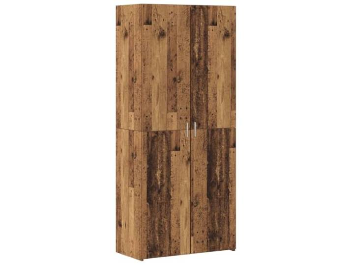 HGFDVCMR Highboard 2er Set in Altholz-Optik 80x42x185 cm Zweitüriges Set aus robustem Holzwerkstoff für Wohnzimmer und Esszimmer mit viel Stauraum für Geschirr und Bücher.