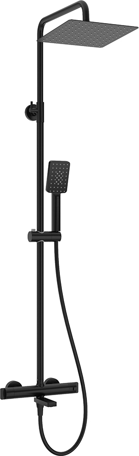 Duschsystem, mit Badewannenarmatur in schwarz DEANTE-30