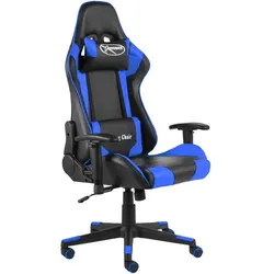 vidaXL Gaming-Stuhl Drehbar Blau PVC