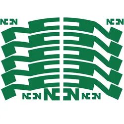 NONPLUS COMPONENTS Aufkleberset für Felgen | 24 mm grün (#061)