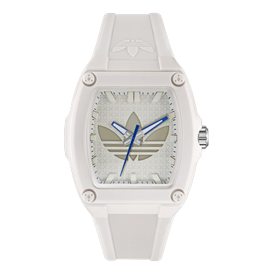 Quarzuhr ADIDAS ORIGINALS "CITY TECH FIVE", weiß, Armbanduhren, Damen, Quarzuhr, Armbanduhr, Herrenuhr, Damenuhr, Resinarmband, Leuchtzeiger