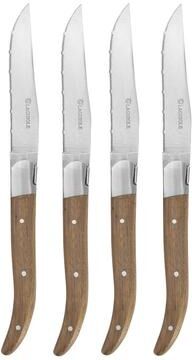 Au Nain Laguiole Set of 4 Steak Knives with Ash Wood Handles