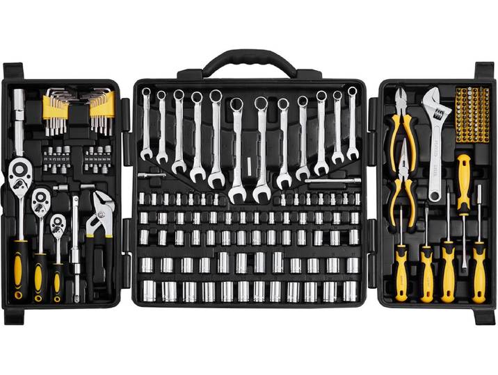 VEVOR Mechanische Gereedschapsset 207-delige 1/4\ 3/8\ 1/2\ Doppen SAE Metrisch