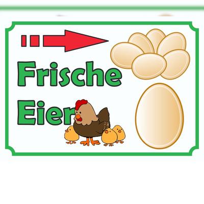 HB-Druck Verkaufsschild Schild Eier rechts A2 (420x594mm)