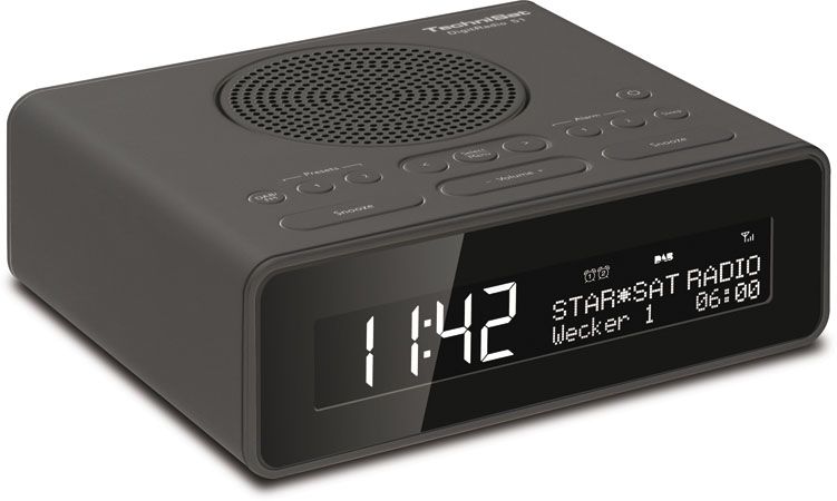 TechniSat DigitRadio 51 DAB, FM Radio Uhr (Schwarz) 0000/4981