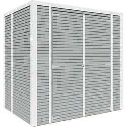 Bertilo Gerätehaus Box 2 - 18 mm grau Box 2: 208 x 157 cm