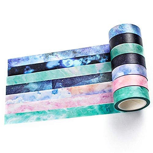 Yubbaex Washi Tape Set - 7 Rollen Decoratieve Tape voor Scrapbooking en DIY-projecten (Droom 7)