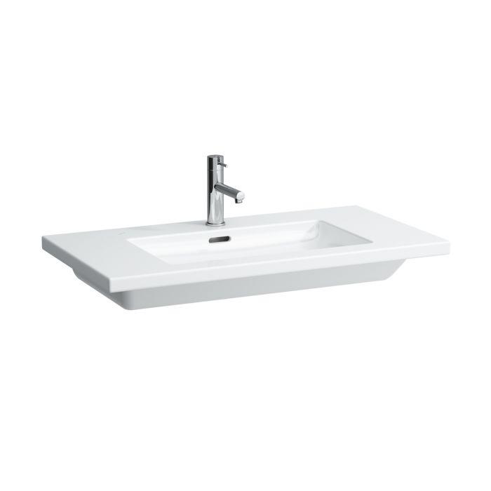 LAUFEN Living Square Waschtisch 8164330001471 90x48cm, Überlauf, Hahnloch, beidseitig schneidbar