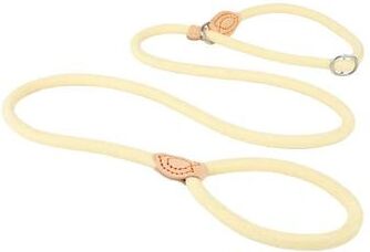 Inspired Living TitanGrip Slip Rope Dog Leash For Medium & Large Dogs Heavy Duty Braided Dog Training Leash With Adjustable Collar Loo yellow 0.8cm 180cm