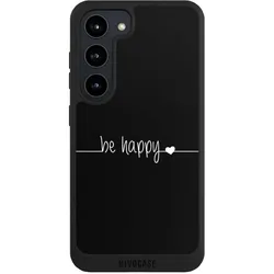 Nivocase Handyhülle für Samsung Galaxy S23 Hülle NIVOpure Case Schwarz Glück Sprüche Statement (Samsung Galaxy S23), Smartphone Hülle, Schwarz