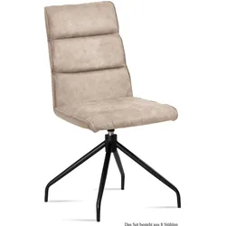 ESSZIMMERSTUHL drehbar (8er-Set) Domini 47x92x60 Schwarz/Natur
