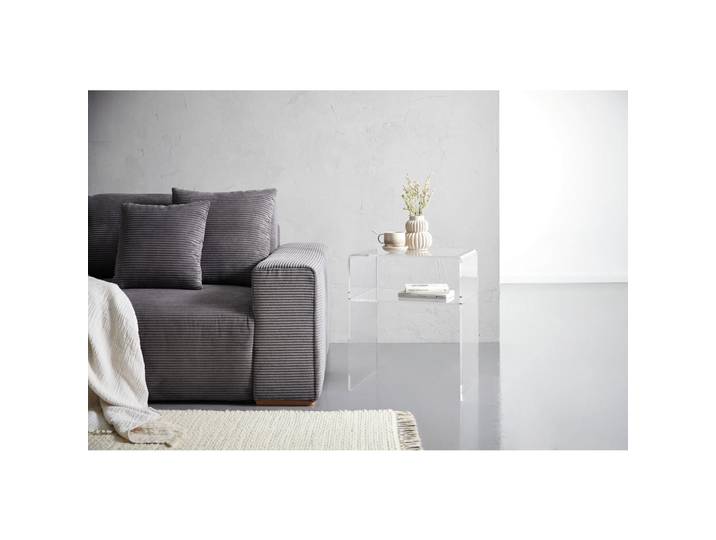 Xora Beistelltisch, Klar, Kunststoff, rechteckig, Wange, 38x60x50 cm, offenes Fach, Wohnzimmer, Wohnzimmertische, Beistelltische
