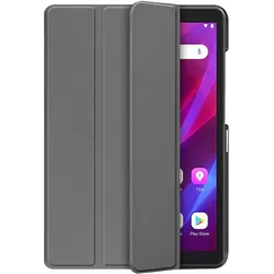 Just in Case Premium Smart Hülle Schlaf Aufwach Schutzhülle (Lenovo Tab M7), Tablet Hülle, Grau