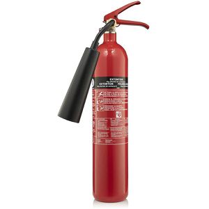 Smartwares Feuerlöscher FEX-15621, 2 kg, CO2 Löscher, 34B, Stahlbehälter, frostsicher
