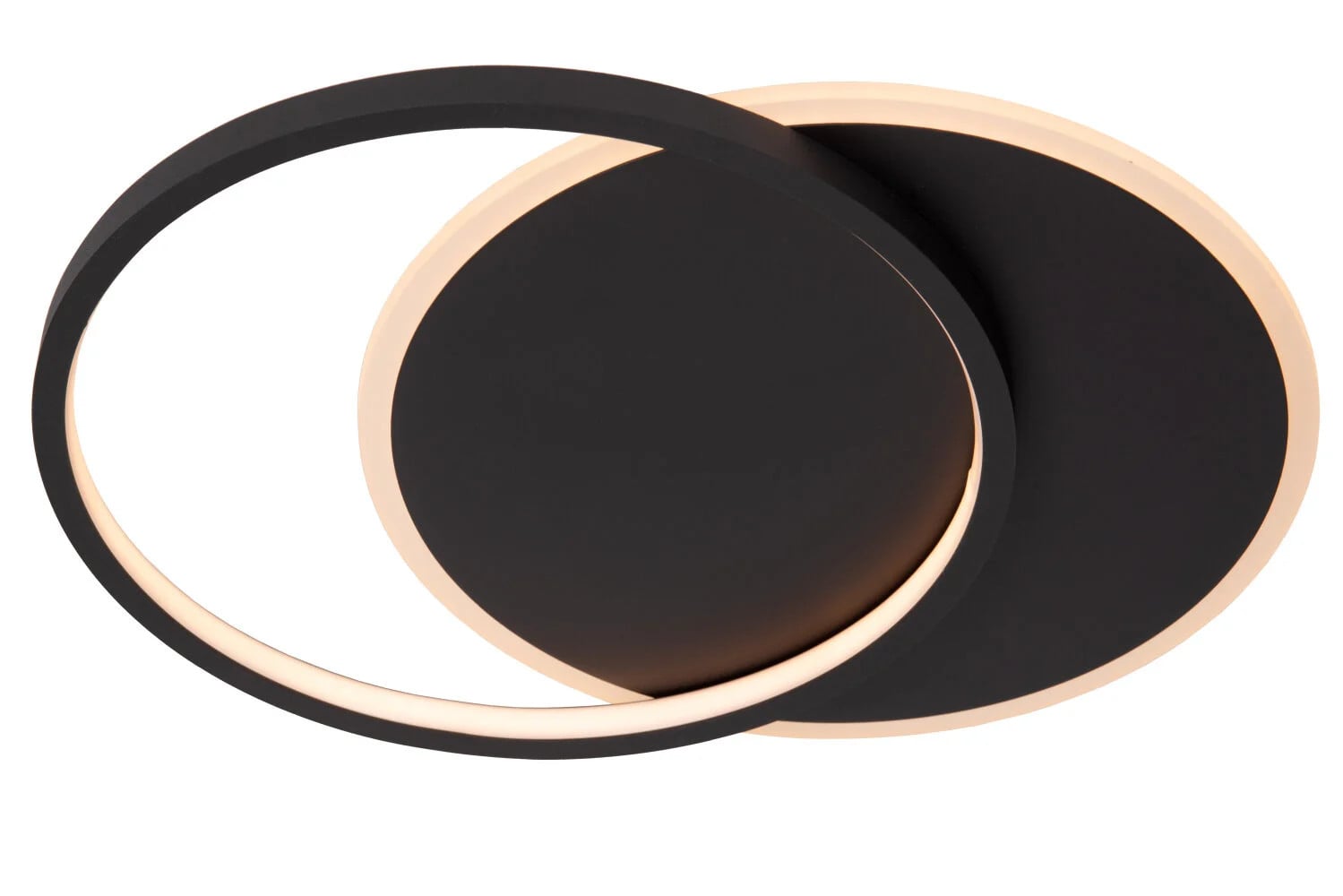 Lucide AXELLE LED Plafondlamp - Zwart - Ø 29,5 cm - 24W - Warm Wit