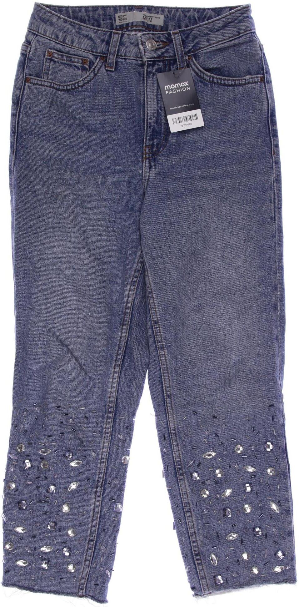 Topshop Damen Jeans, Blau, Gr. W24, Baumwolle - Second Hand