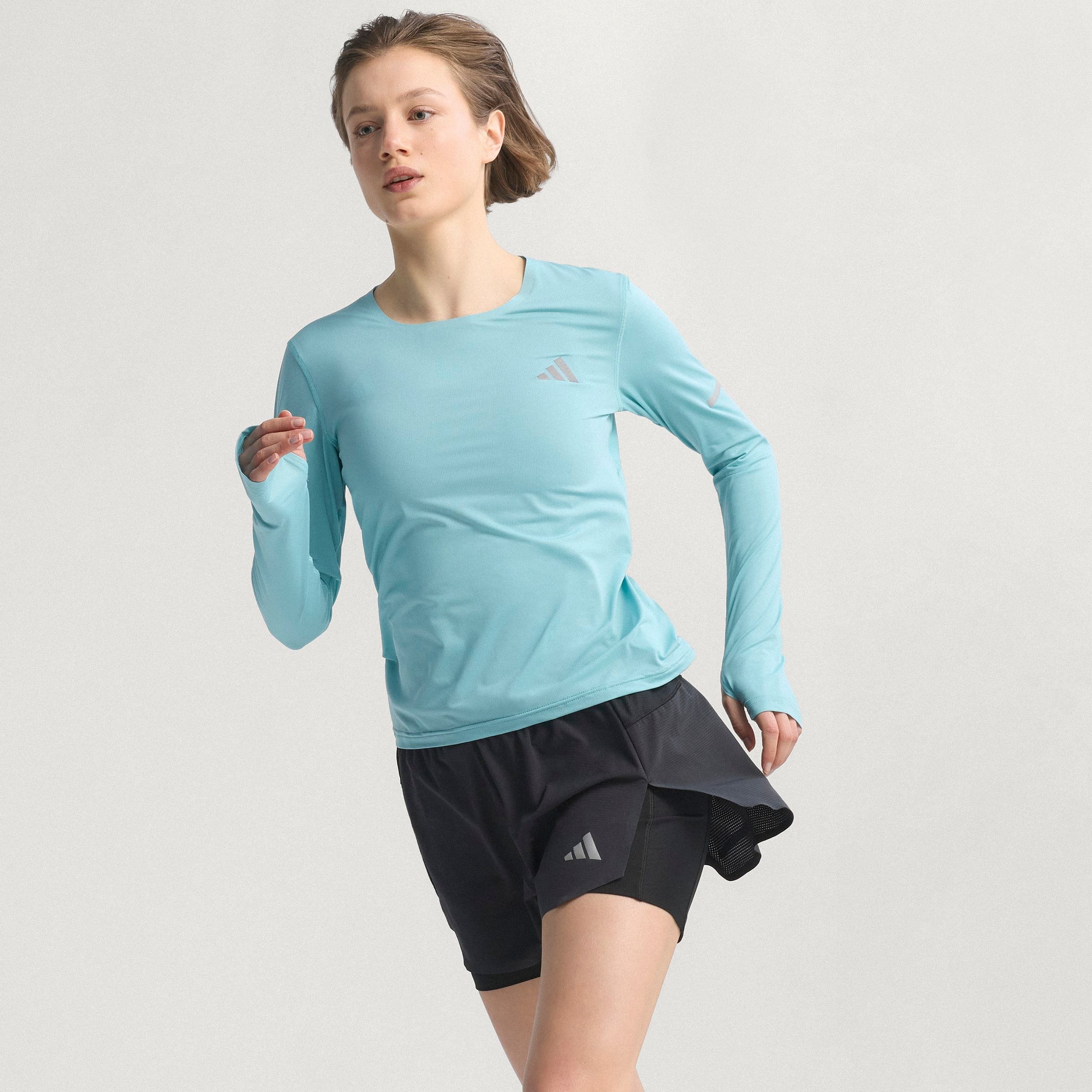 Laufshirt ADIDAS PERFORMANCE "ADI365 RUNNING CLIMACOOL+ LONGSLEEVE", Damen, Gr. XS, mint ton, Obermaterial: 83% Polyester, 17% Elasthan, Shirts Laufshirt mint ton XS