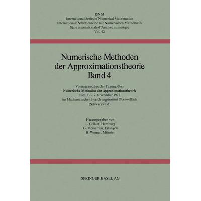 Numerische Methoden der Approximationstheorie, Taschenbuch von Collatz,Meinardus,Werner, Springer Basel, 978-3-7643-1025-7