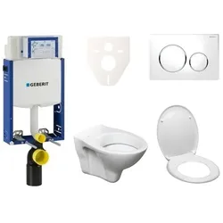 Geberit Wand-WC Set für Einmauerung + Ceramia S-Line Pro WC 110.302.00.5ND4