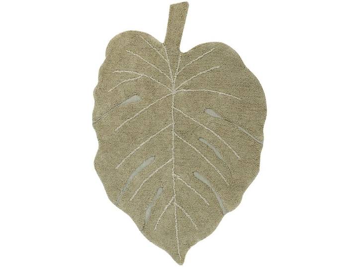 Tapis coton lavable monstera olive 120x180cm