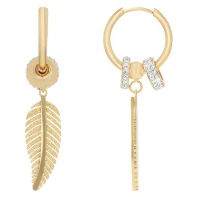 Paar Ohrhänger ADELIA´S "Damen Ohrhänger aus Edelstahl Ø 13 mm", silber, Ohrringe, Damen, Damen, Edelstahl