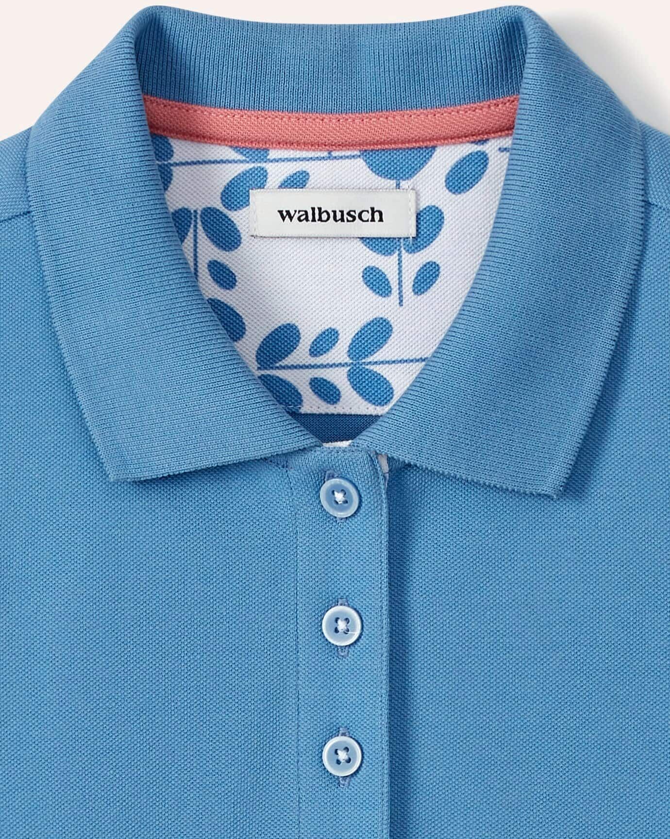 Walbusch Poloshirt Frischekick, noch offen: Größenlauf, Farbe Blau, 42, angenehmer Baumwollpiqué hautschmeichelnd Damen