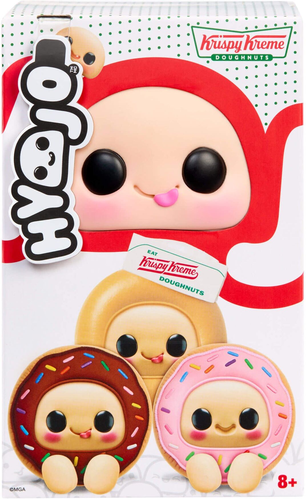MGA Entertainment Hyojo Krispy Kreme Doughnuts Blind Box Squishy Collectible Soft Toy - Official Hyojo Collectible - 3 Designs