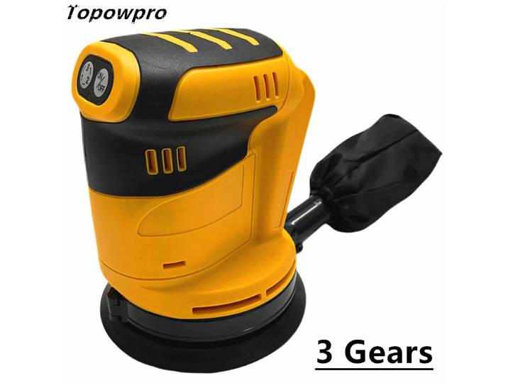 Pour DeWALT 20V batterie 125MM ponceuse ronde électrique polisseuse rectifieuse 3 vitesses ponceuse orbitale sans fil outil de travail du bois