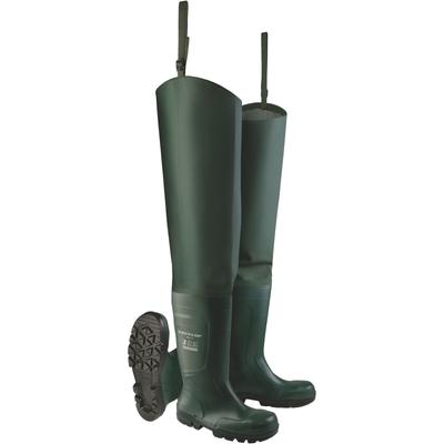 Stiefel DUNLOP "Work-It Safety Watsiefel", Herren, Gr. 46, grün, Obermaterial: 100% PVC PVC., Schuhe Stiefel