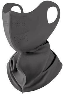 Lush Living Finds Cooling Ice Silk Sun Protection Face Mask For Outdoor Sports & Travel dark Grey