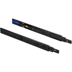 MS Beschläge Schubladenschiene Sanfteinzug Kugelführung h 45mm Schubladenauszug Schwarz 500mm