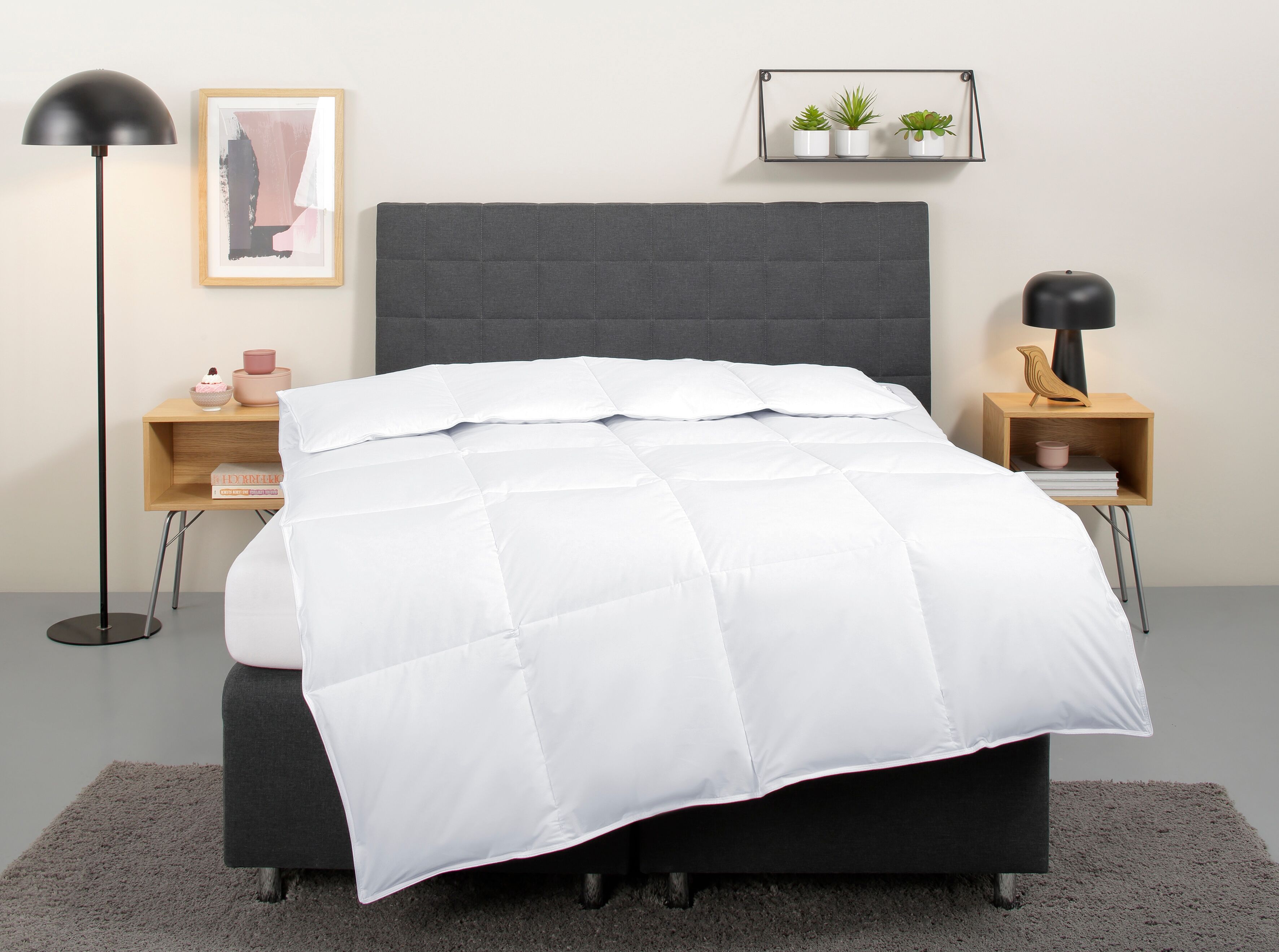 Daunenbettdecke OTTO HOME "Cyra, Bettdecke 135x200 cm, 155x220 cm", weiß, B:155cm L:220cm, Bezug: 100% Baumwolle. Füllung: 70% Entendaune, 30% Entenfeder, Bettdecken, wo besonders auf artgerechte Haltung der Tiere geachtet wird