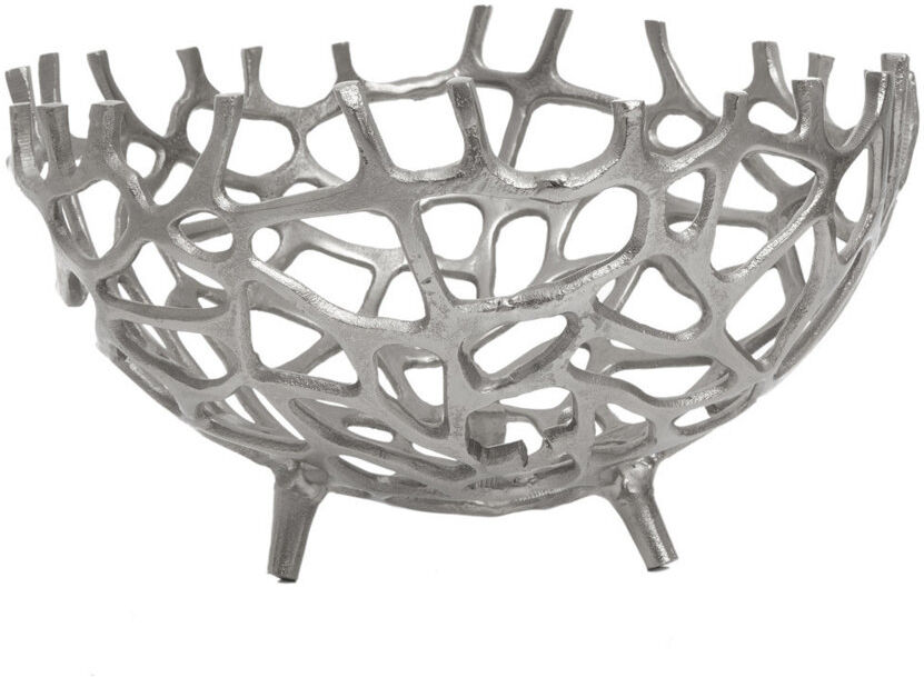 Canora Grey Darsh Handmade Metal Decorative Bowl - Set of 1 Silver 22cm H x 38cm W x 38cm D