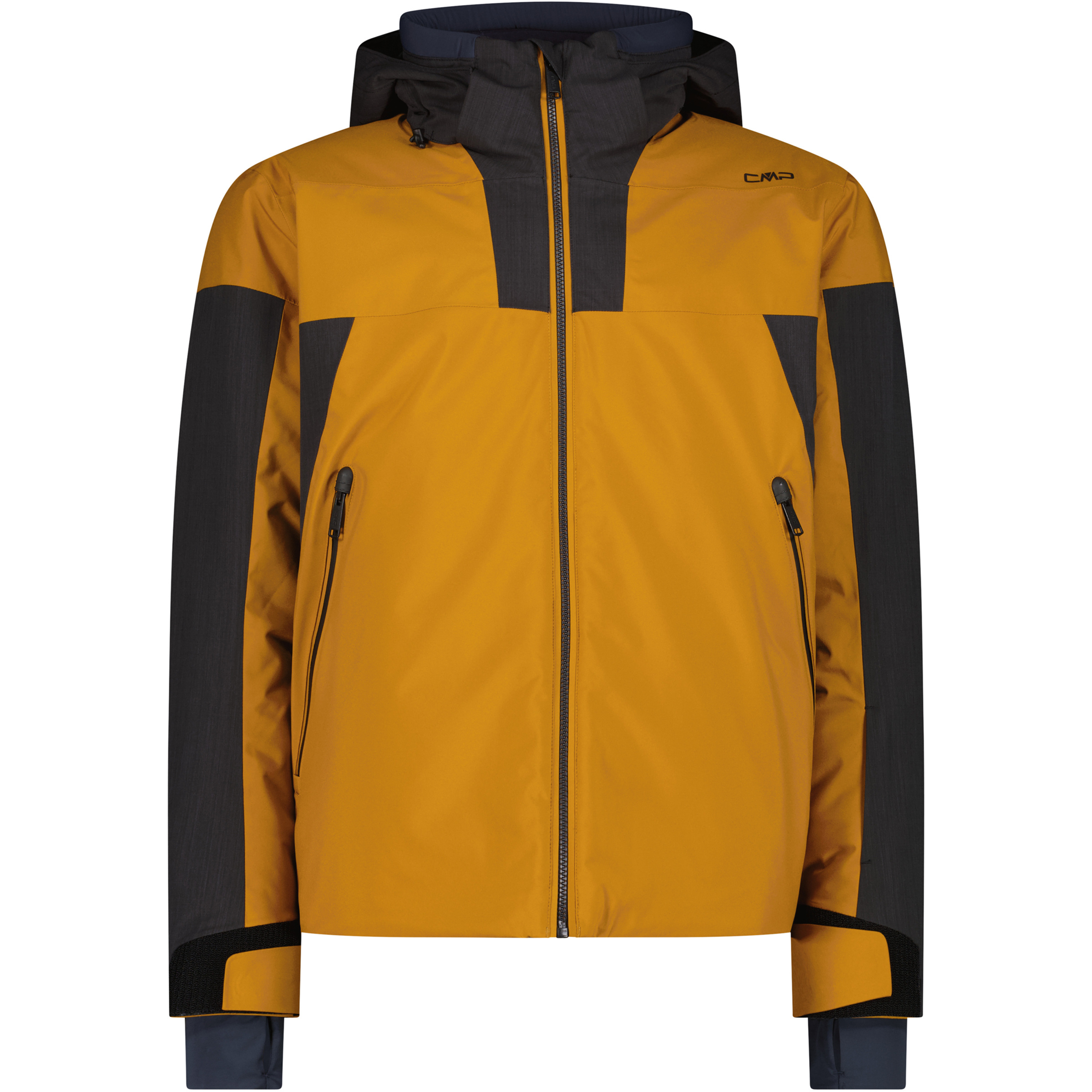 CMP Zip Herren Kunstfaserjacke gelb Größe M Skifahren Wasserdicht