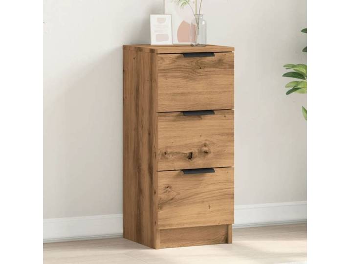 Buffet chêne artisanal 30x30x70 cm bois d'ingénierie armoire armoire de rangement buffet de salon armoire buffet 856957