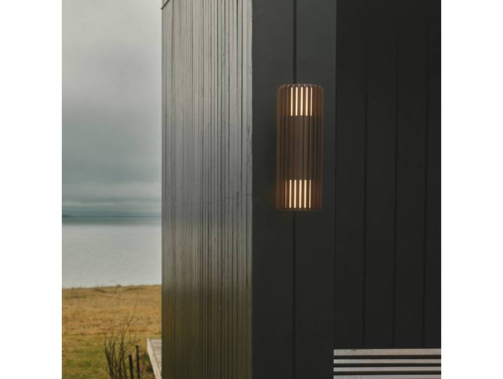 Wandlamp buiten Aludra Double, dimbaar, bruin / roest, Aluminium, Wandlamp buiten