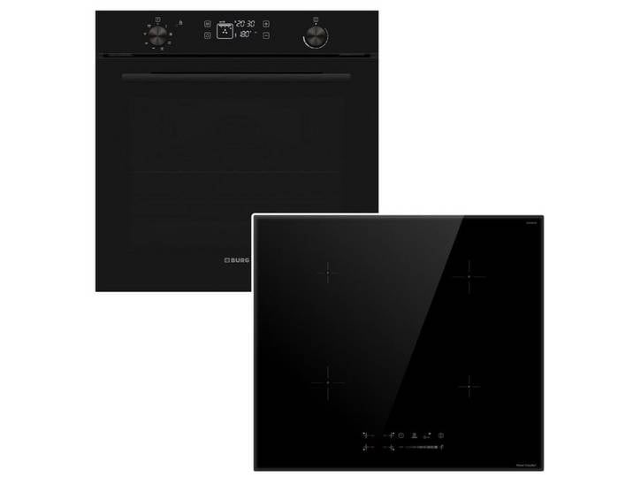 VESTEL Backofen-Set Backofen Pyrolyse visioTouch + keenberk Induktionskochfeld Booster, Pyrolyse-Selbstreinigung