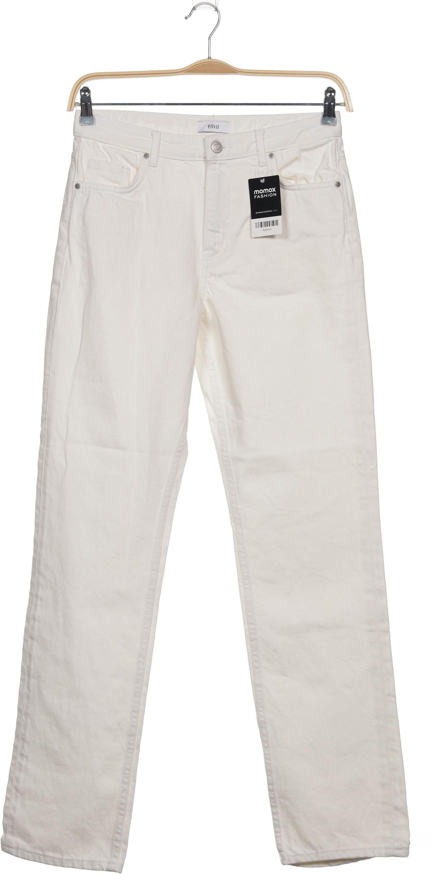 Second Hand Einzelstücke Damen Jeans, Cremeweiß, Gr. S, Baumwolle - Second Hand
