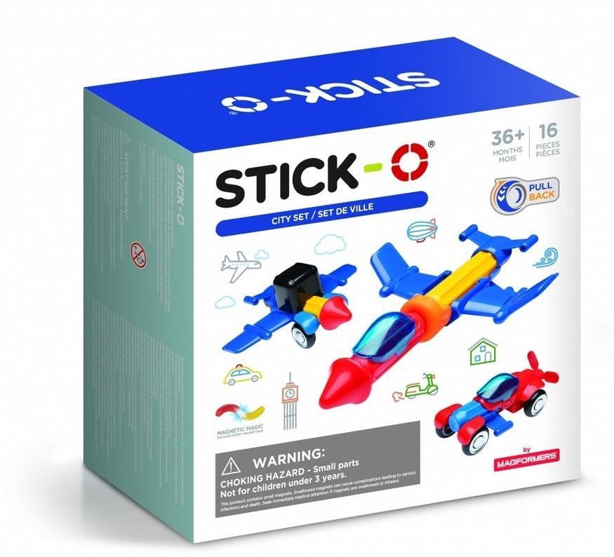 Magformers Stick-O Stadsset, 16-delig